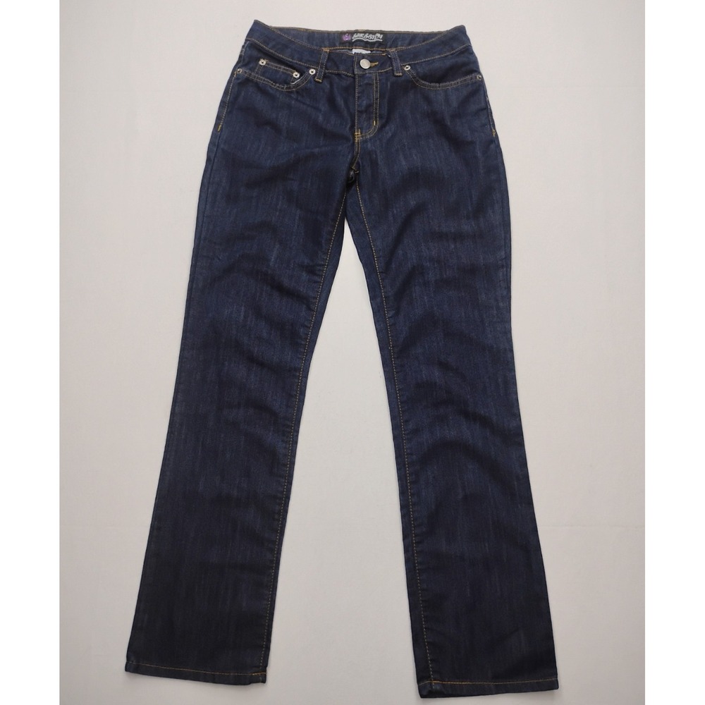 Eileena Jeans Dark Wash Size 7 Straight Leg Made in Swaziland fits 28x30